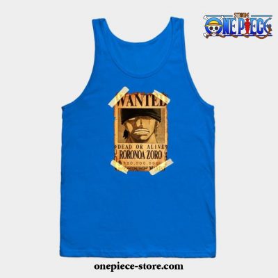 Vintage One Piece Bounty Roronoa Zoro Poster Tank Top Blue / S