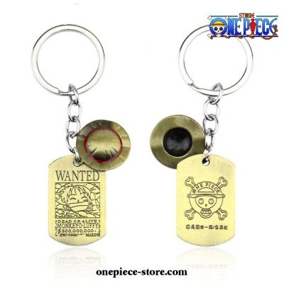 Wanted Luffy Straw Hat Pendant Keychain Necklace