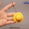 Yellow Luffy Straw Hat Pendant Keychain