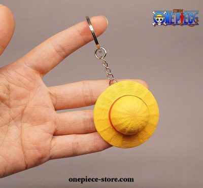 Yellow Luffy Straw Hat Pendant Keychain