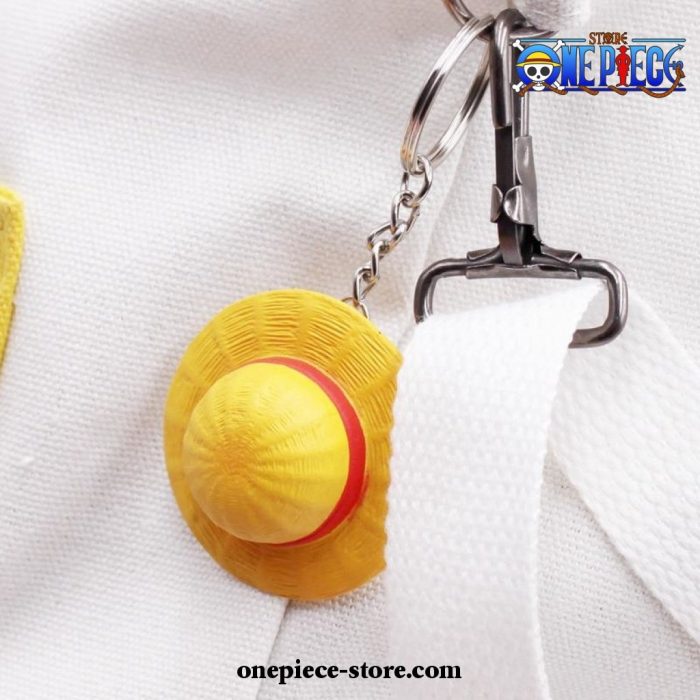 Yellow Luffy Straw Hat Pendant Keychain