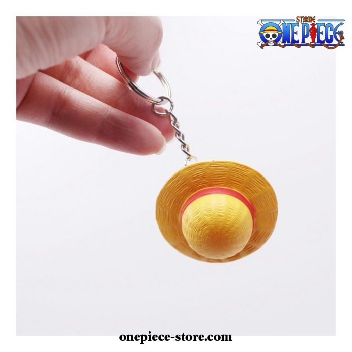 Yellow Luffy Straw Hat Pendant Keychain