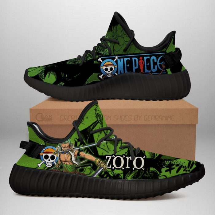 Zoro Yeezy Shoes One Piece Anime Shoes Fan Gift TT04 Men / US6 Official One Piece Merch