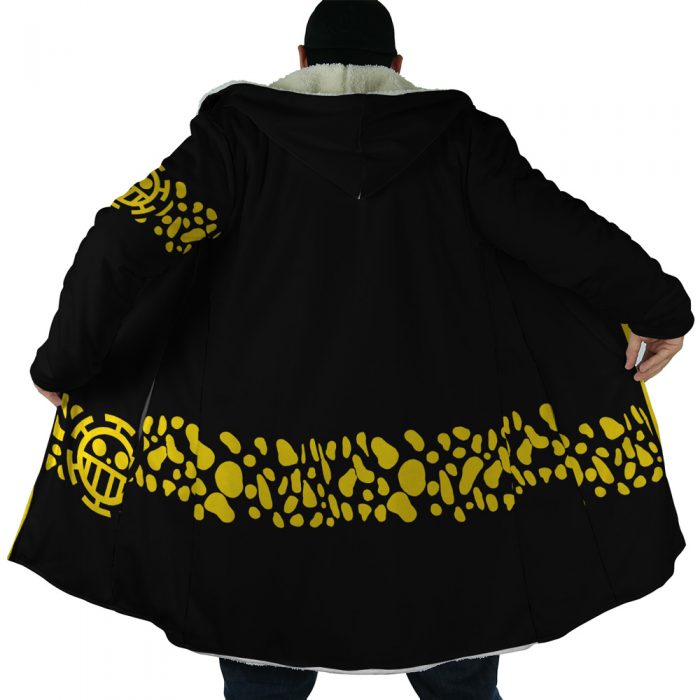 Black Trafalgar Law One Piece AOP Hooded Cloak Coat NO HOOD Mockup - One Piece Store