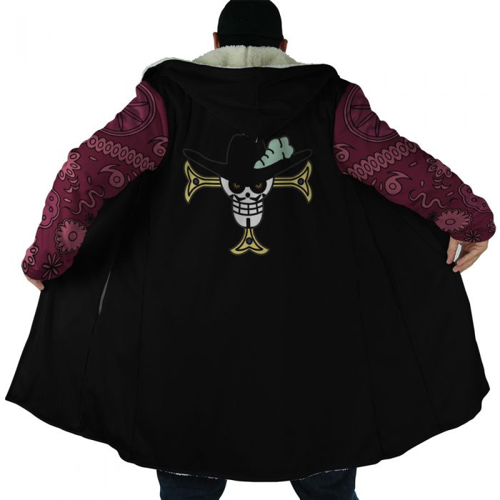 Dracule Mihawk One Piece AOP Hooded Cloak Coat NO HOOD Mockup - One Piece Store