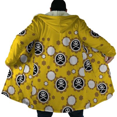 Jinbe Whole Cake Island Arc OP AOP AOP Hooded Cloak Coat NO HOOD Mockup - One Piece Store