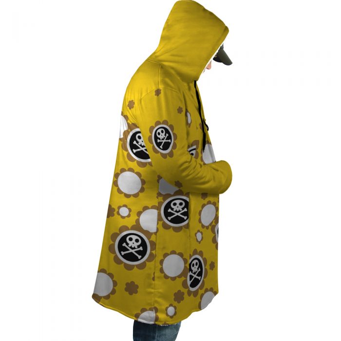 Jinbe Whole Cake Island Arc OP AOP AOP Hooded Cloak Coat RIGHT Mockup - One Piece Store