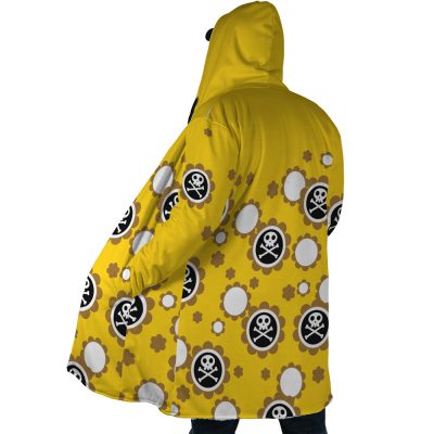 Jinbe Whole Cake Island Arc OP AOP AOP Hooded Cloak Coat SIDE Mockup - One Piece Store