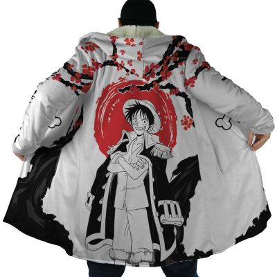 Monkey D. Luffy Pirate King One Piece AOP Hooded Cloak Coat NO HOOD Mockup - One Piece Store