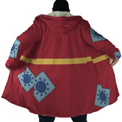 Monkey Luffy Wano Country Arc Demon Slayer Hooded Cloak Coat NO HOOD Mockup - One Piece Store