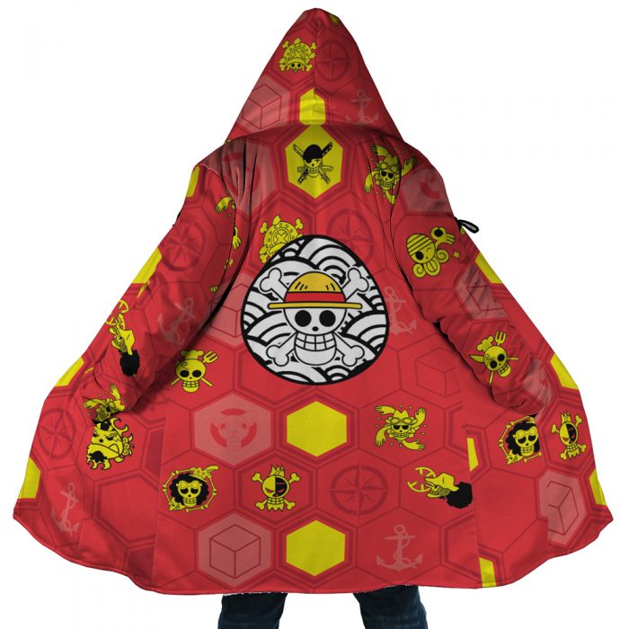 Mugiwara Pirates One Piece AOP Hooded Cloak Coat MAIN Mockup - One Piece Store