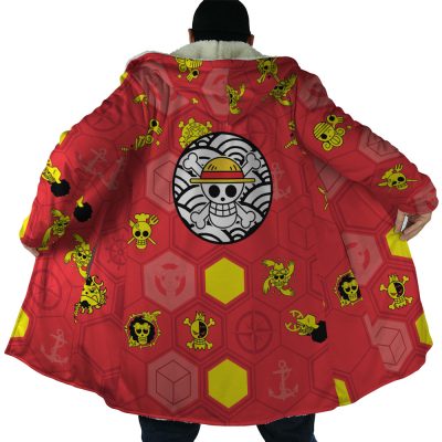 Mugiwara Pirates One Piece AOP Hooded Cloak Coat NO HOOD Mockup - One Piece Store