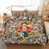 One Piece All Characters Tile Image Design Bedding Set - One Piece Store