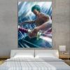 One Piece Charming Roronoa Zoro Santoryu Blue 1pc Wall Art 1 - One Piece Store