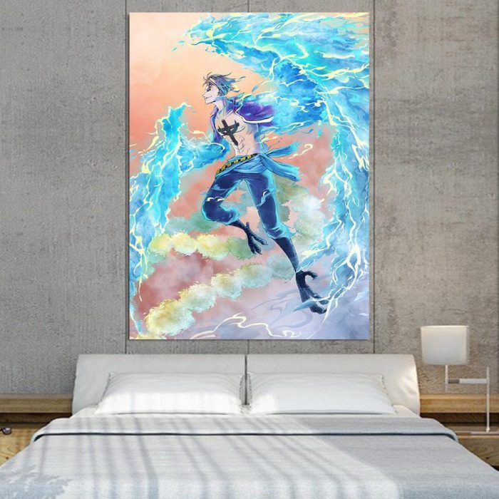 One Piece Marco The Phoenix Pirate Blue Portrait 1pc Canvas 1 - One Piece Store