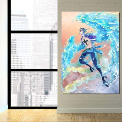 One Piece Marco The Phoenix Pirate Blue Portrait 1pc Canvas 3 - One Piece Store