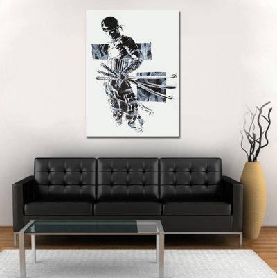 One Piece Pirate Roronoa Zoro Black And White 1pc Wall Art 1 - One Piece Store