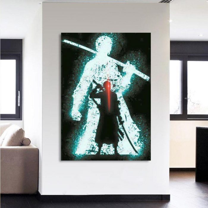 One Piece Roronoa Zoro Swordsman Silhouette 1pc Canvas Print 2 - One Piece Store