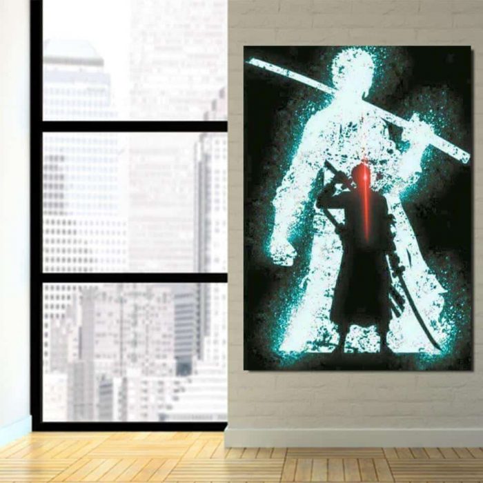 One Piece Roronoa Zoro Swordsman Silhouette 1pc Canvas Print 3 - One Piece Store