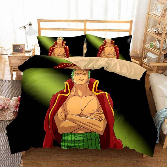 One Piece Straw Hat Roronoa Zoro Pirate Hunter Bedding Set - One Piece Store