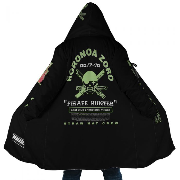 Roronoa Zoro One Piece AOP Hooded Cloak Coat MAIN Mockup - One Piece Store