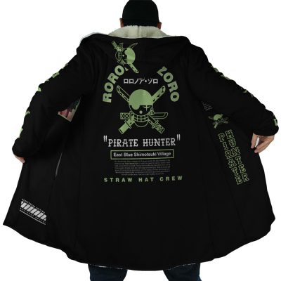 Roronoa Zoro One Piece AOP Hooded Cloak Coat NO HOOD Mockup - One Piece Store