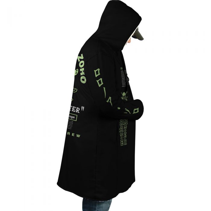 Roronoa Zoro One Piece AOP Hooded Cloak Coat RIGHT Mockup - One Piece Store