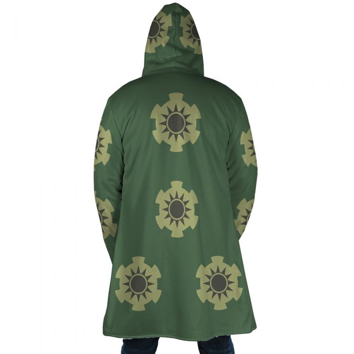 Roronoa Zoro Wano Country Arc Hooded Cloak Coat BACK Mockup - One Piece Store