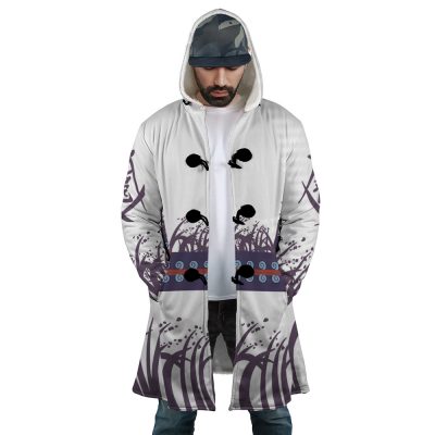 Shimotsuki Ryuma One Piece AOP Hooded Cloak Coat FRONT Mockup - One Piece Store