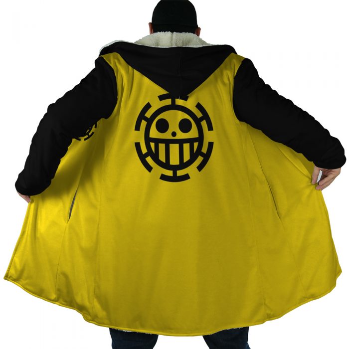 Trafalgar Law One Piece Hooded Cloak Coat NO HOOD Mockup - One Piece Store