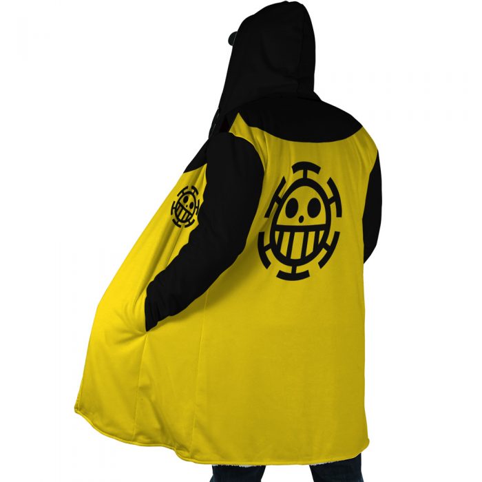 Trafalgar Law One Piece Hooded Cloak Coat SIDE Mockup - One Piece Store