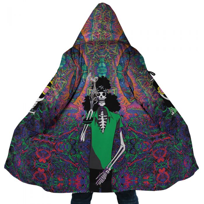 Trippy Hippie Trip Brook One Piece AOP Hooded Cloak Coat MAIN Mockup - One Piece Store