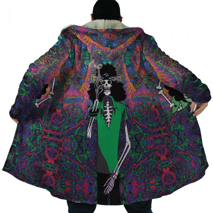 Trippy Hippie Trip Brook One Piece AOP Hooded Cloak Coat NO HOOD Mockup - One Piece Store