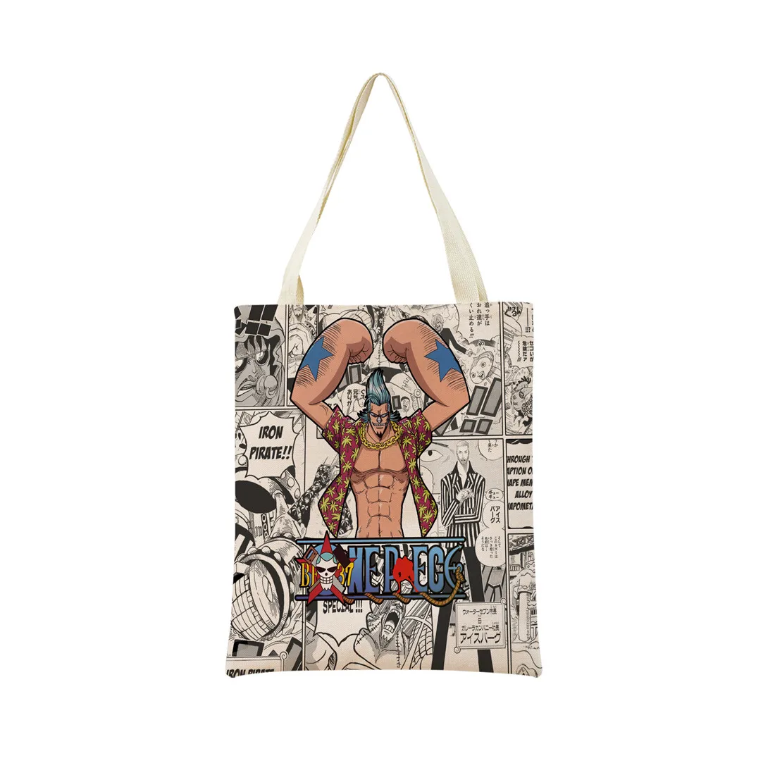 Anime One Piece Pattern Market Eco Shopping Bag Double Side Print Design Foldable Women Handbag Portable 17 - One Piece Store