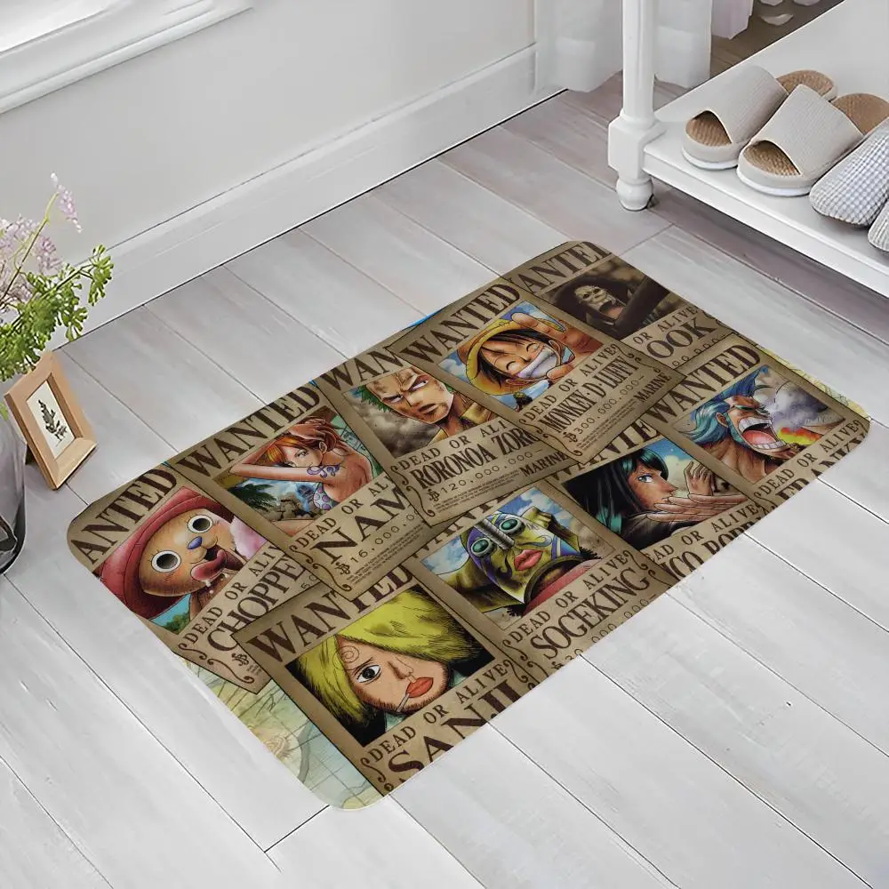 Japan Anime O Ones Pieces Room Mats Anti slip Absorb Water Long Strip Cushion Bedroon Mat - One Piece Store