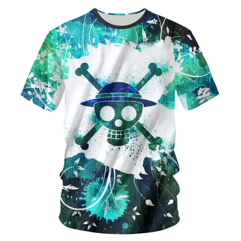 2023 Summer Top T shirt Unisex CJLM Cool Print 3D Skeleton T shirt Men s Fun - One Piece Store