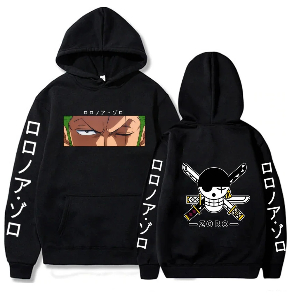 Anime Sweatshirts Luffy Roronoa Zoro Manga Hoodies Men Women Harajuku Casual Pullover Oversized Fleece Tops Y2K 15 - One Piece Store