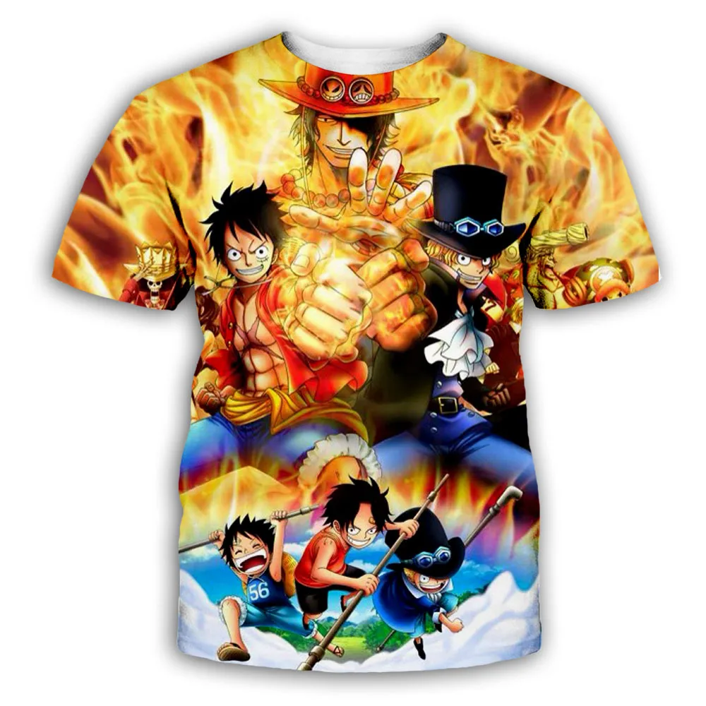 New Anime One Piece Luffy Fashion Kids Boy Girl Children T Shirt 3D Casual Summer Men 10 - One Piece Store