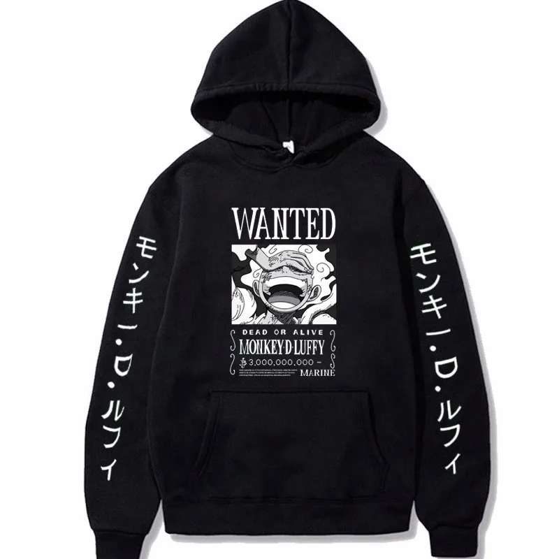 Newest Anime One Piece Hoodies Gear 5 Luffy Sun God Hooded Pullover Hot Harajuku Printed Sweatshirts - One Piece Store