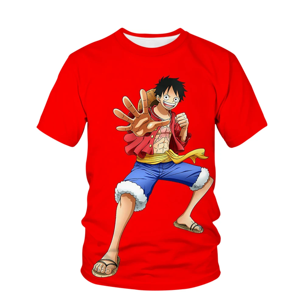 Summer New Animation One Piece Series Printed Boys and Girls Luffy 3D Fashion Fashion Style Casual 9 - One Piece Store